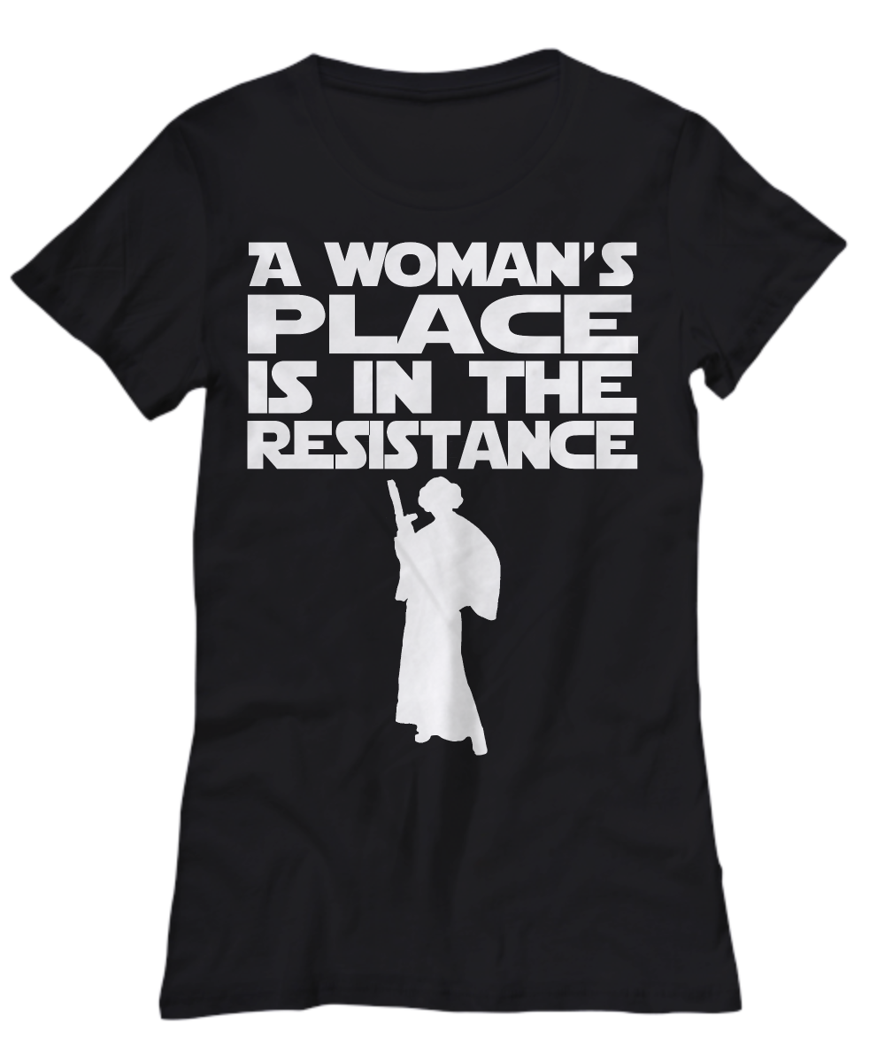 A Woman's Place Is In The Resistance t-shirt - Premium t-shirt from MyDesigns - Just $16.95! Shop now at Lees Krazy Teez