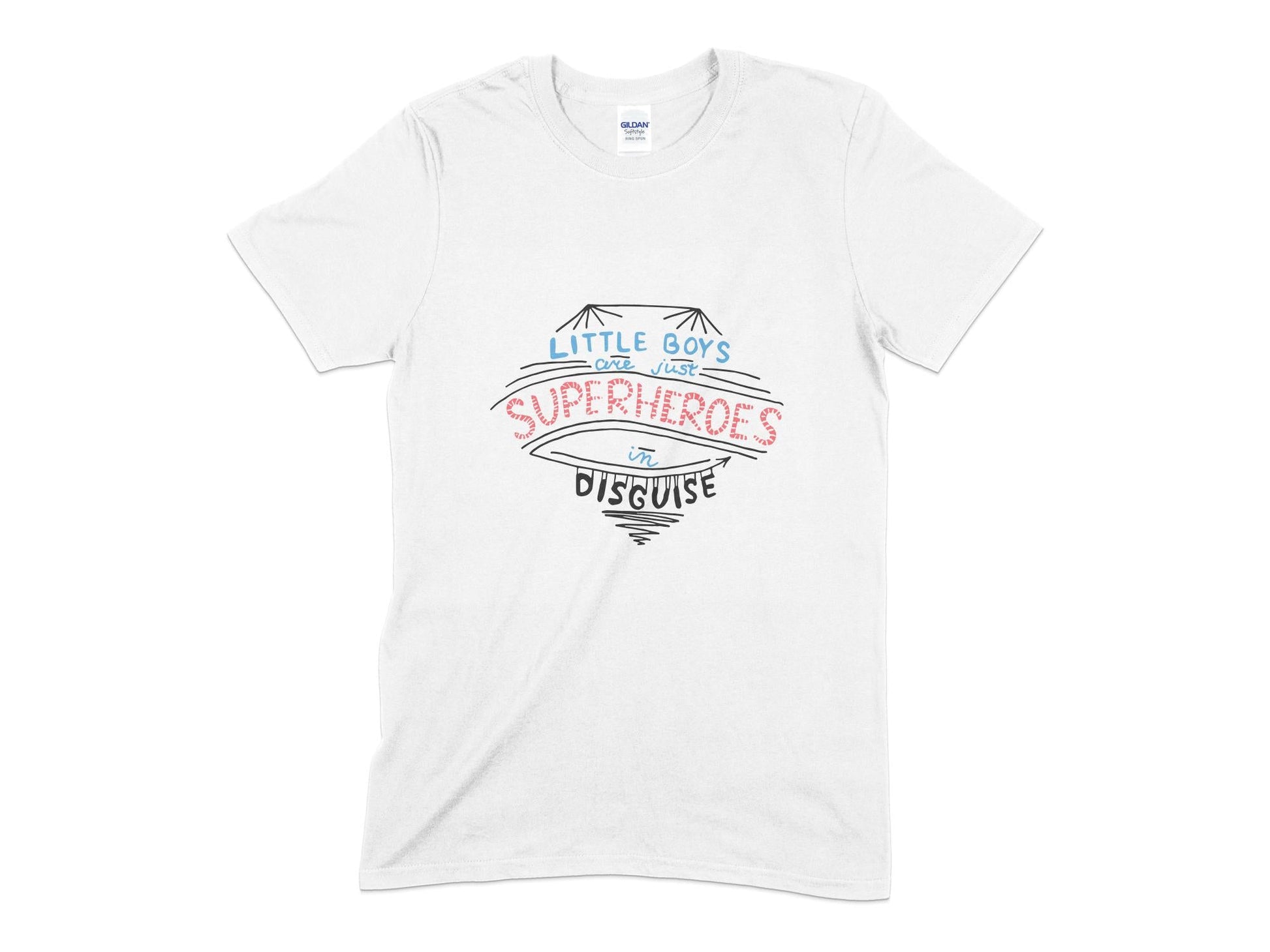 Little boys are just super heroes disguise t-shirt - Premium t-shirt from MyDesigns - Just $18.95! Shop now at Lees Krazy Teez