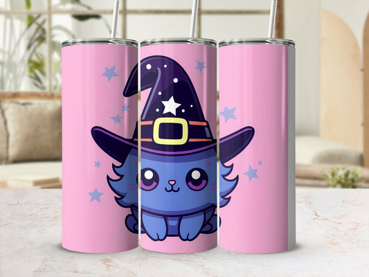 Blue witch monster cute 20oz skinny tumbler - Premium tumbler from MyDesigns - Just $29.95! Shop now at Lees Krazy Teez