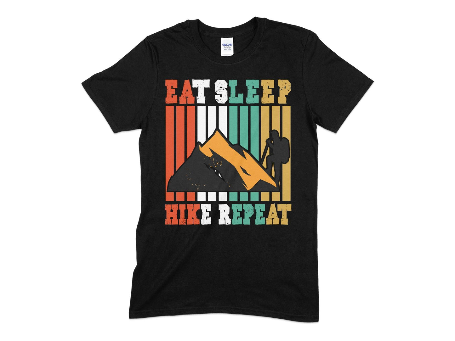 Eat sleep hike repeat hiking t-shirt - Premium t-shirt from MyDesigns - Just $19.95! Shop now at Lees Krazy Teez