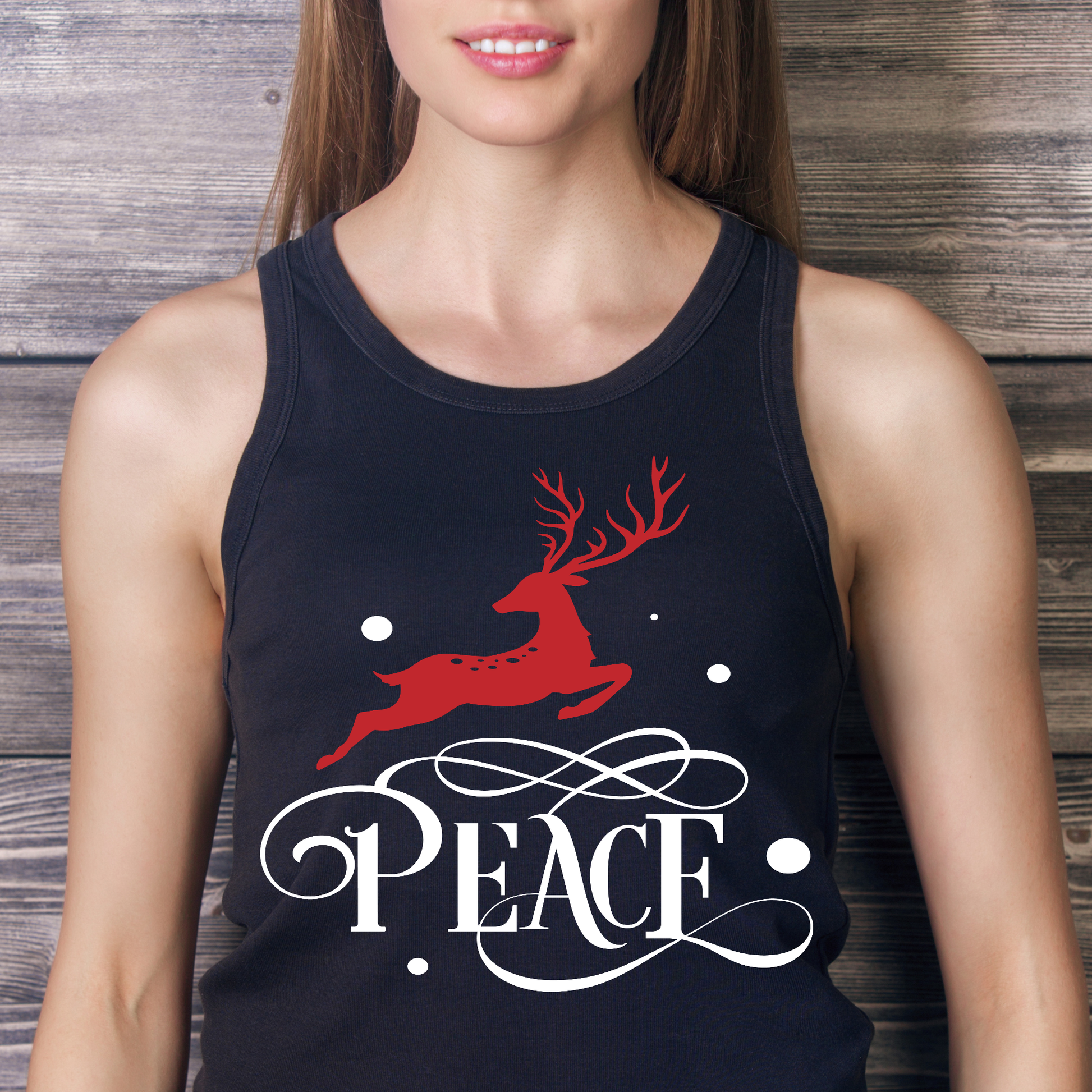Peace deer Women's hunting Women's tank top - Premium t-shirt from MyDesigns - Just $21! Shop now at Lees Krazy Teez