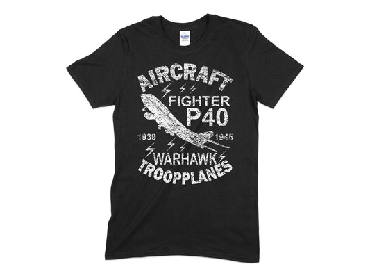 Aircraft fighter p40 war hawk troopplanes - Premium t-shirt from MyDesigns - Just $19.95! Shop now at Lees Krazy Teez