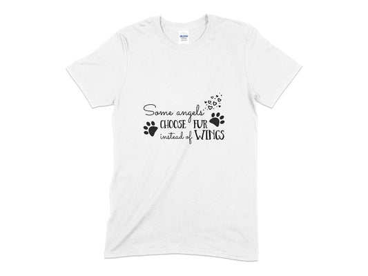 Some angels choose fur instead of wings Unisex t-shirt - Premium t-shirt from MyDesigns - Just $19.95! Shop now at Lees Krazy Teez