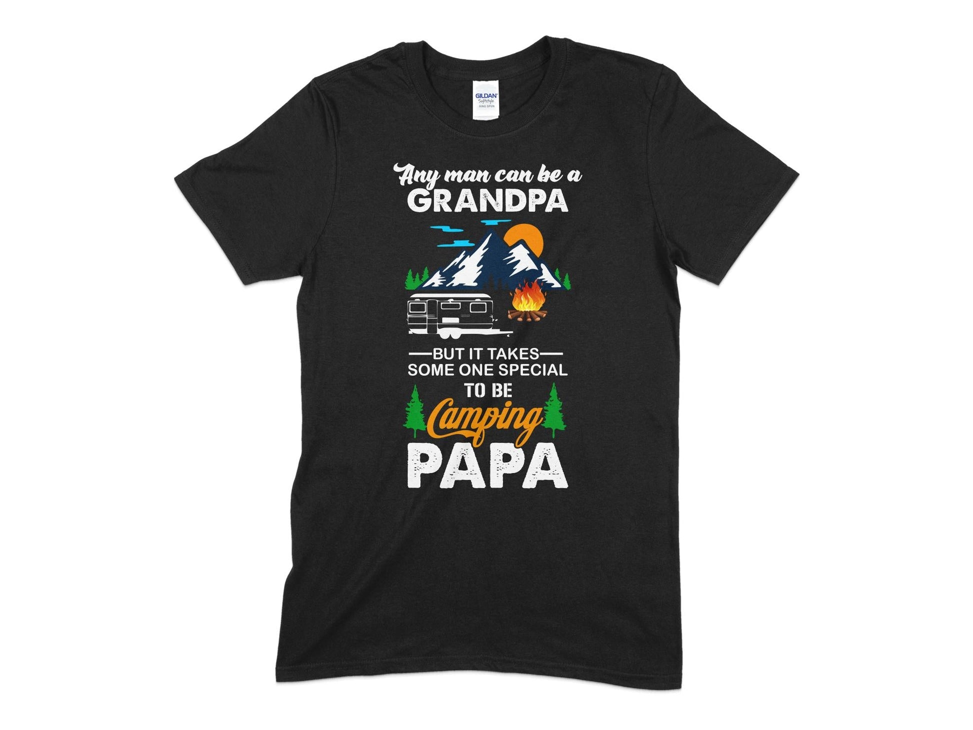 Any man can be a grandpa but it takes someone special to be camping papa - Premium t-shirt from MyDesigns - Just $19.95! Shop now at Lees Krazy Teez