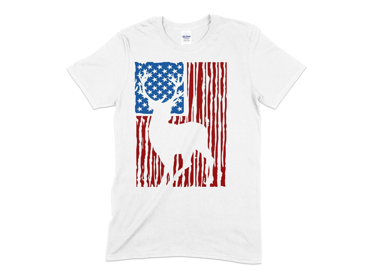 flag buck hunting - Premium t-shirt from MyDesigns - Just $21.95! Shop now at Lees Krazy Teez