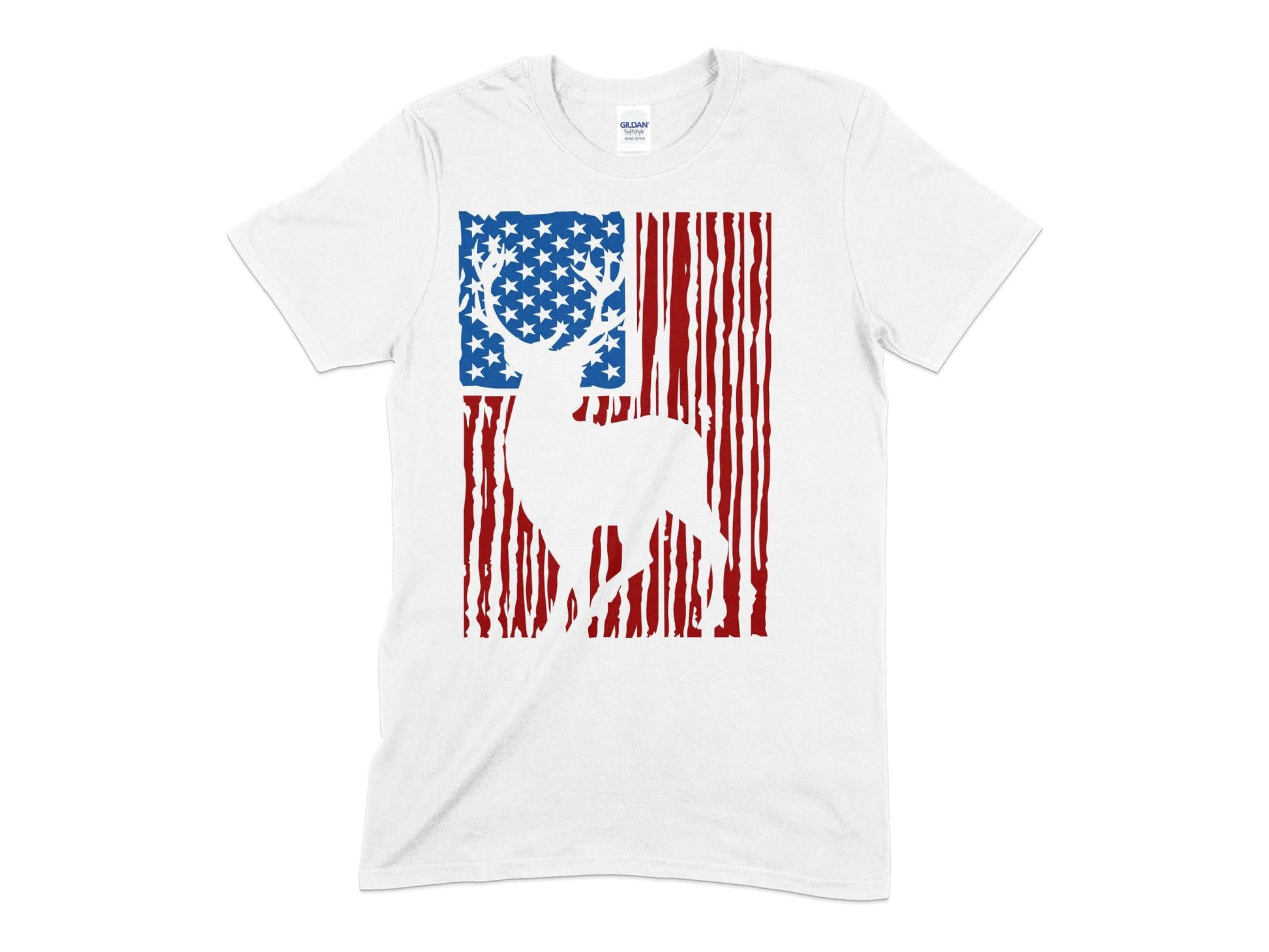 flag buck hunting - Premium t-shirt from MyDesigns - Just $21.95! Shop now at Lees Krazy Teez