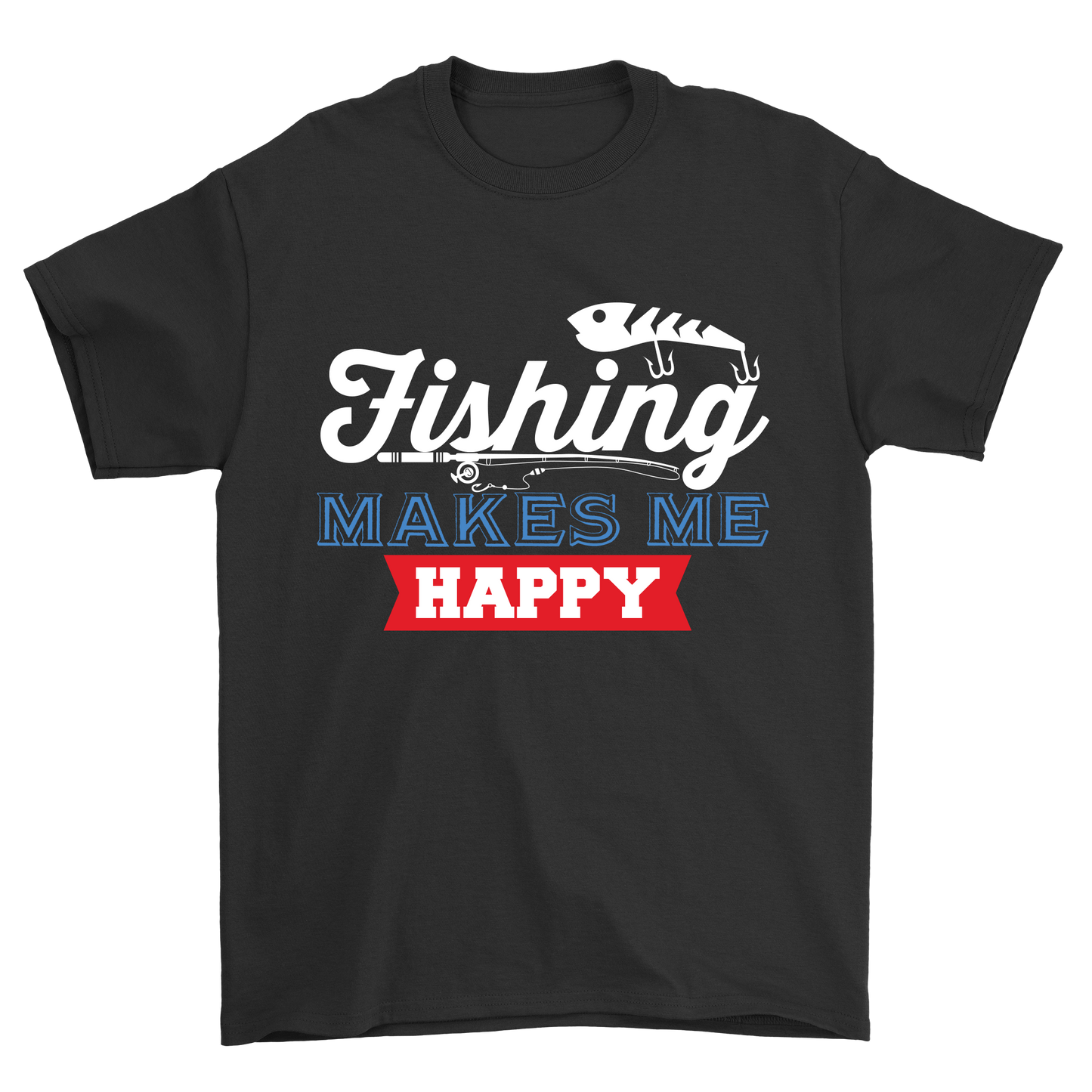 Fishing Make me Happy Men's t-shirt - Premium t-shirt from MyDesigns - Just $19.95! Shop now at Lees Krazy Teez