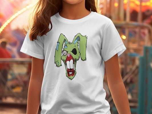 Zombie rabbit funny Women's Halloween t-shirt - Premium t-shirt from MyDesigns - Just $19.95! Shop now at Lees Krazy Teez