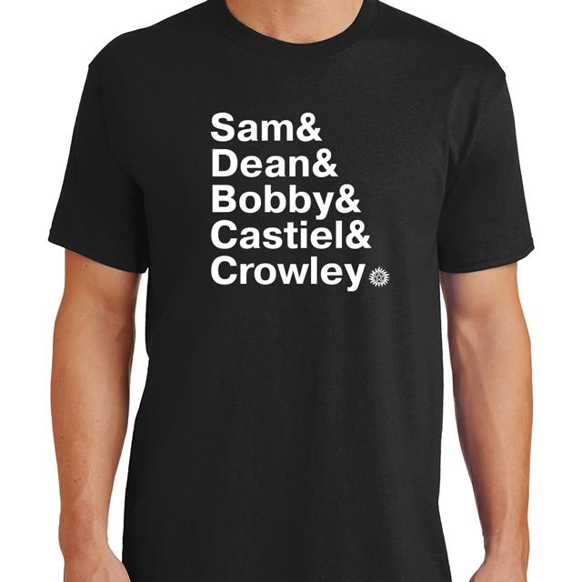 Sam and dean and crowly Men's t-shirt - Premium t-shirt from MyDesigns - Just $19.95! Shop now at Lees Krazy Teez