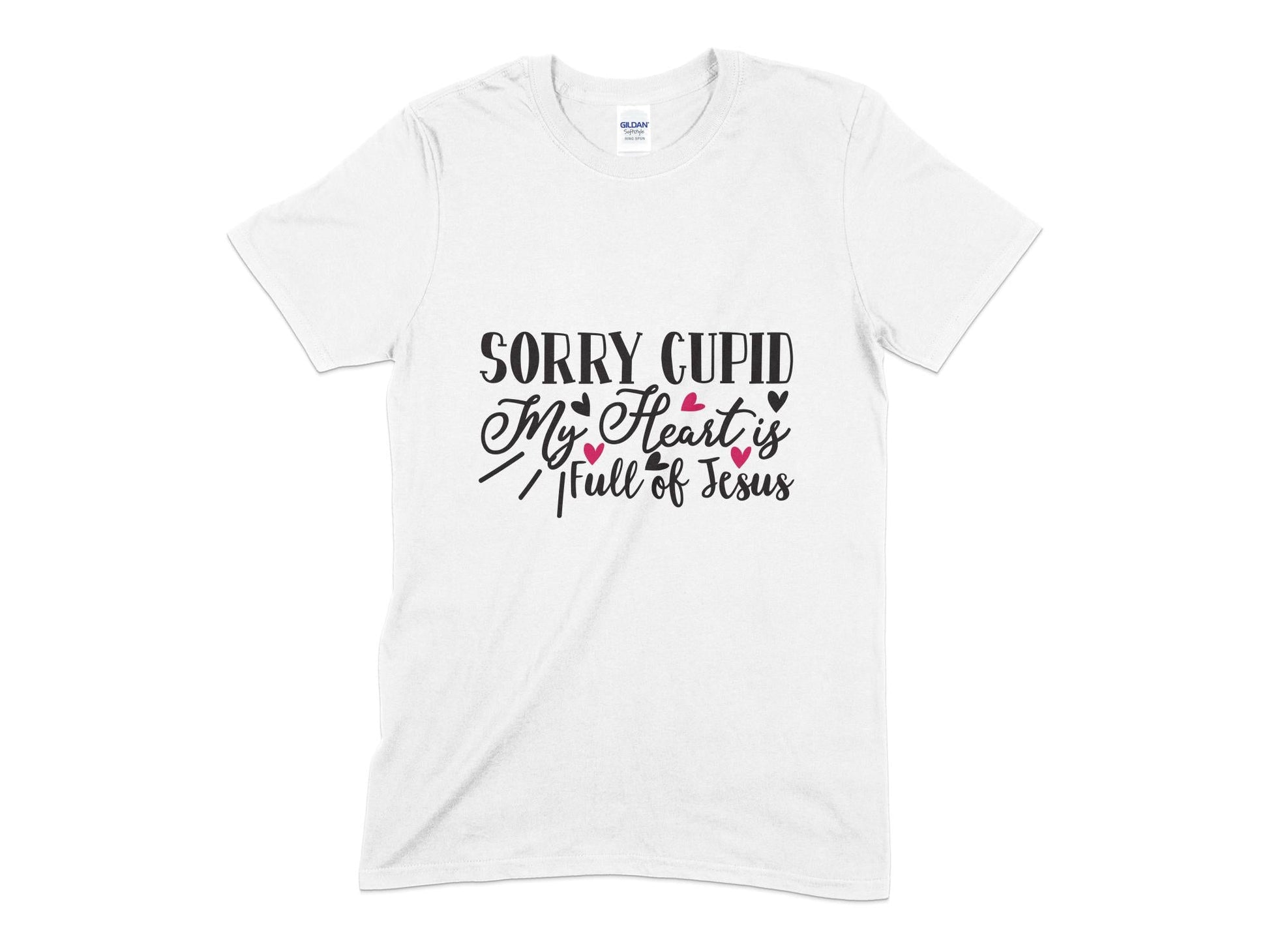 Sorry Cupid My Heart is Full of Jesus t-shirt - Premium t-shirt from MyDesigns - Just $19.95! Shop now at Lees Krazy Teez