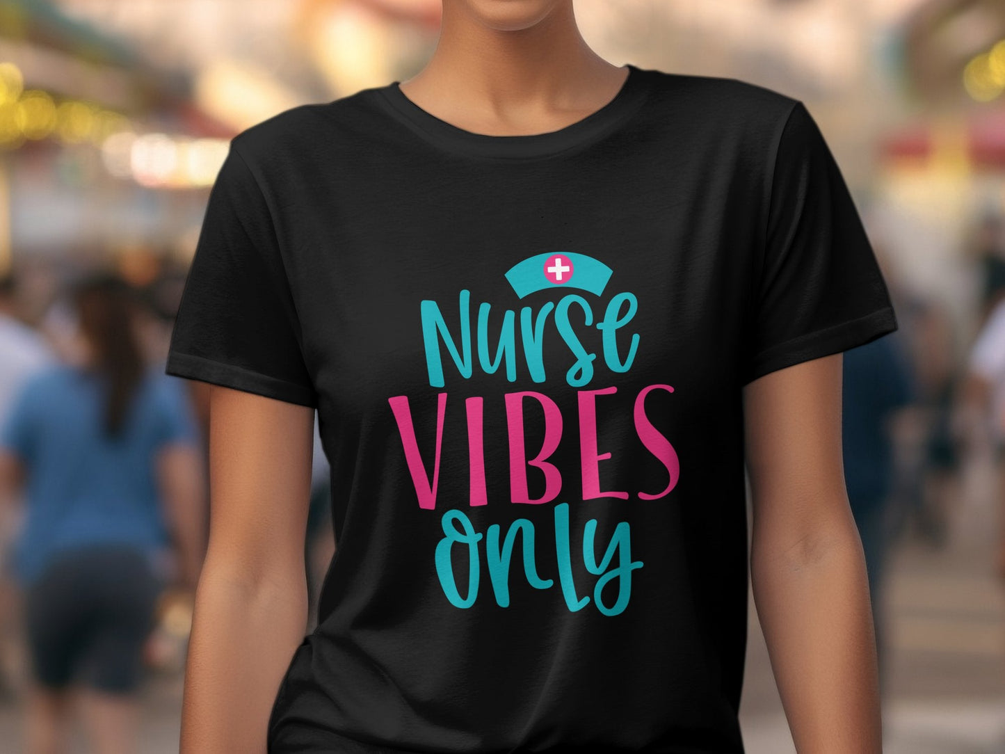 Nurse vibes awesome women's ladies tee - Premium t-shirt from MyDesigns - Just $21.95! Shop now at Lees Krazy Teez