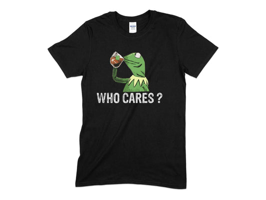 Who cares kermit the frog t-shirt - Premium t-shirt from MyDesigns - Just $21.95! Shop now at Lees Krazy Teez