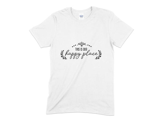This is our happy place Unisex Men's Women's t-shirt - Premium t-shirt from MyDesigns - Just $19.95! Shop now at Lees Krazy Teez