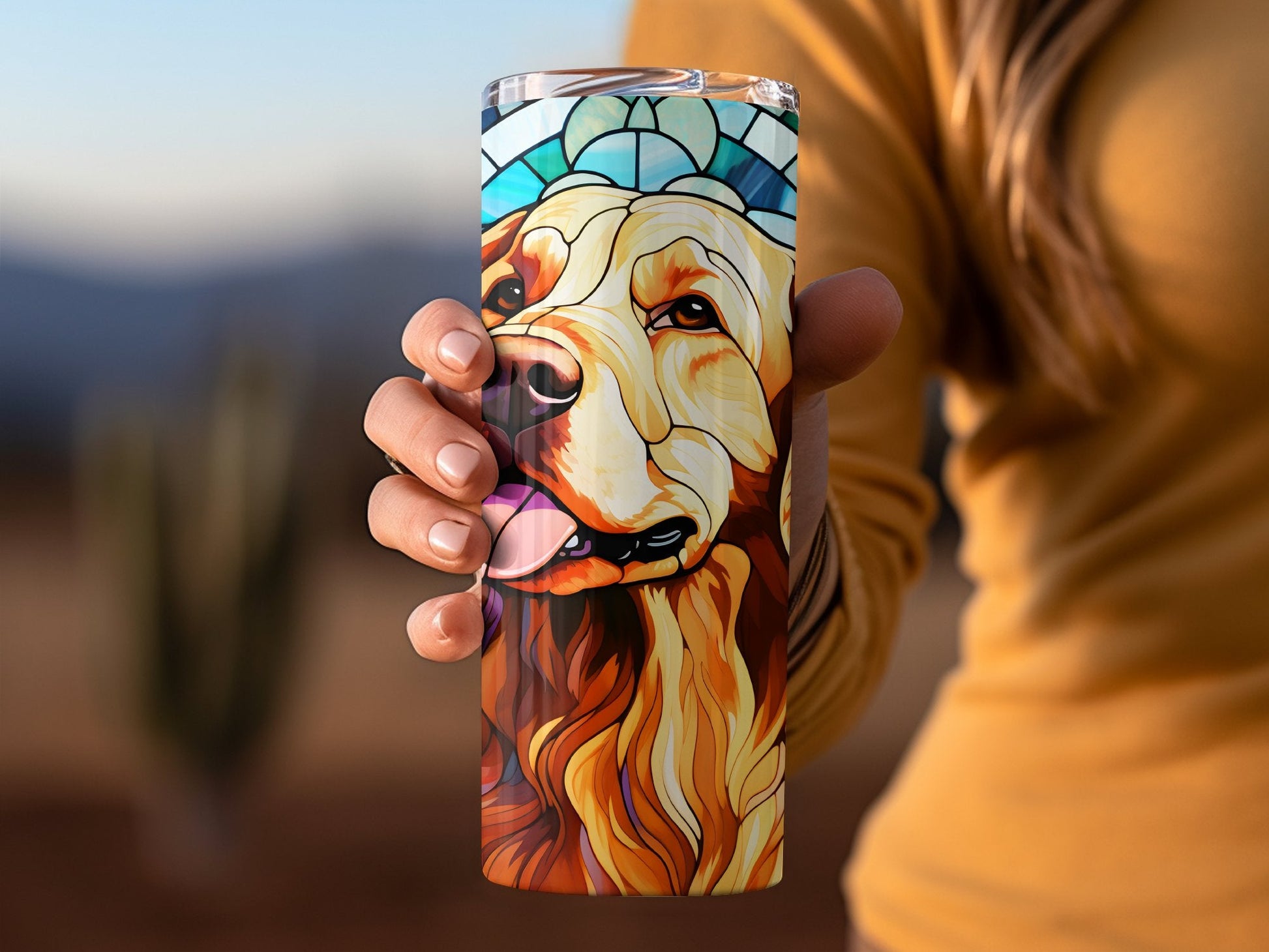 Stained Labrador retriever glass dog 20oz tumbler - Premium tumbler from MyDesigns - Just $29.95! Shop now at Lees Krazy Teez