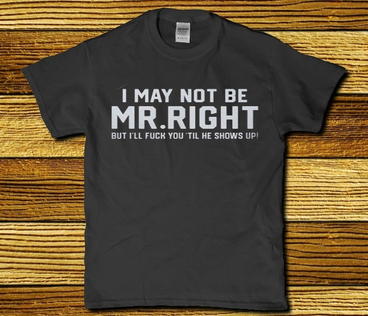 I may not be mr right but i'll fuk you Men's t-shirt - Premium t-shirt from MyDesigns - Just $19.95! Shop now at Lees Krazy Teez