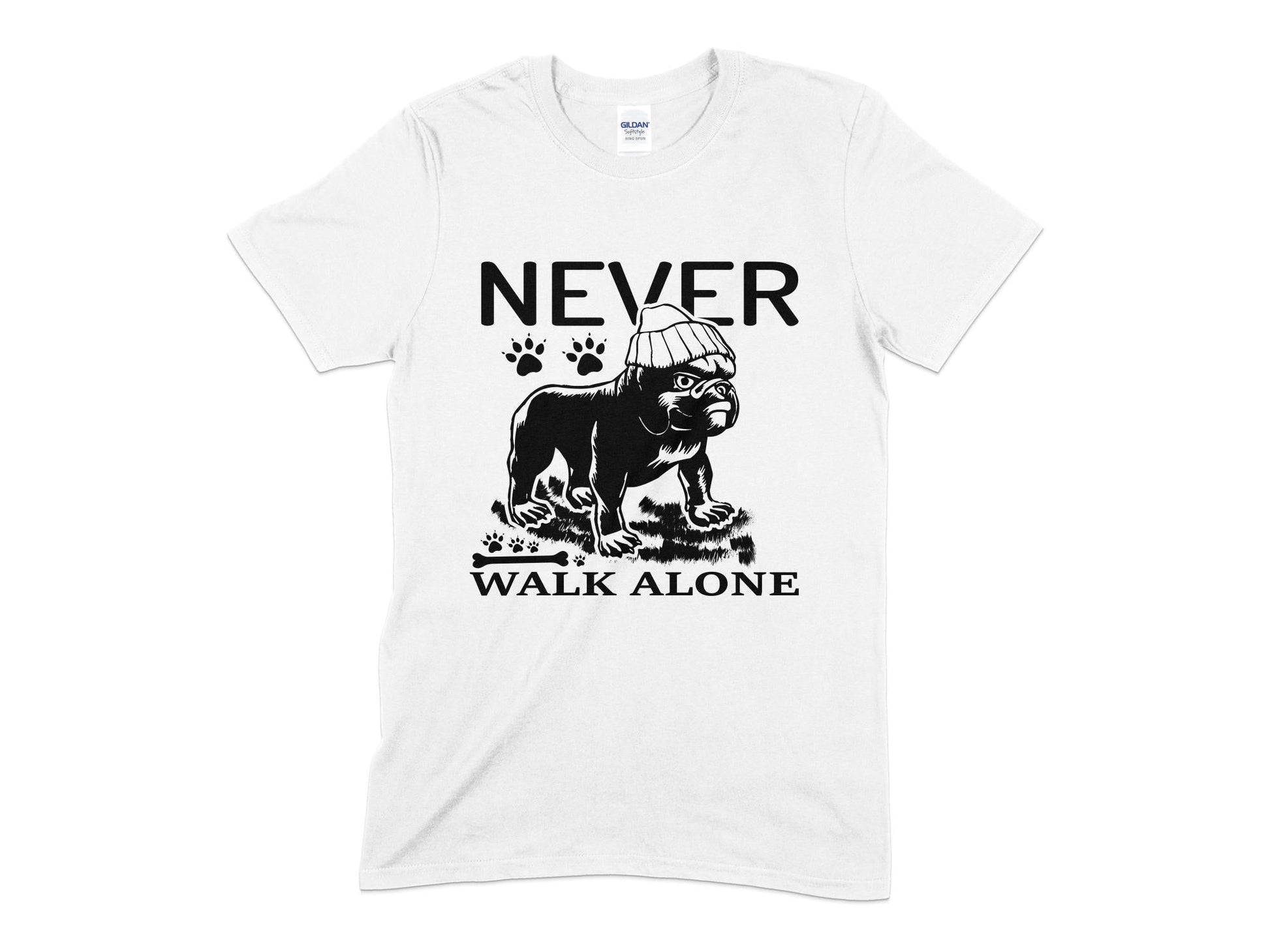 Never walk alone dog puppy t-shirt - Premium t-shirt from MyDesigns - Just $17.95! Shop now at Lees Krazy Teez