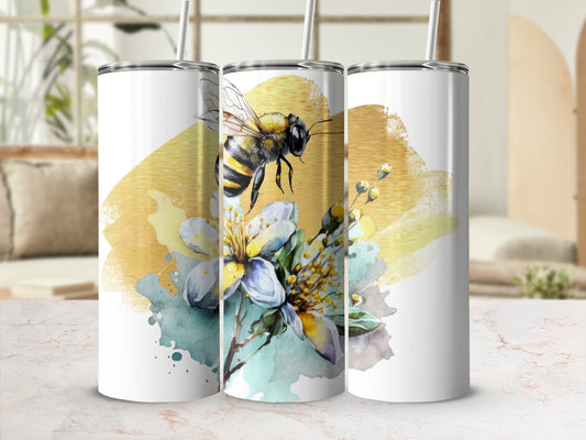 Honey bee 20oz tumbler 20oz skinny tumbler - Premium tumbler from MyDesigns - Just $26.95! Shop now at Lees Krazy Teez