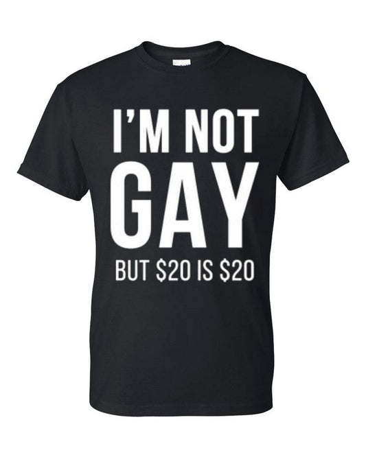 I'm not gay but 20 is 20 funny t-shirt - Premium t-shirt from MyDesigns - Just $19.95! Shop now at Lees Krazy Teez