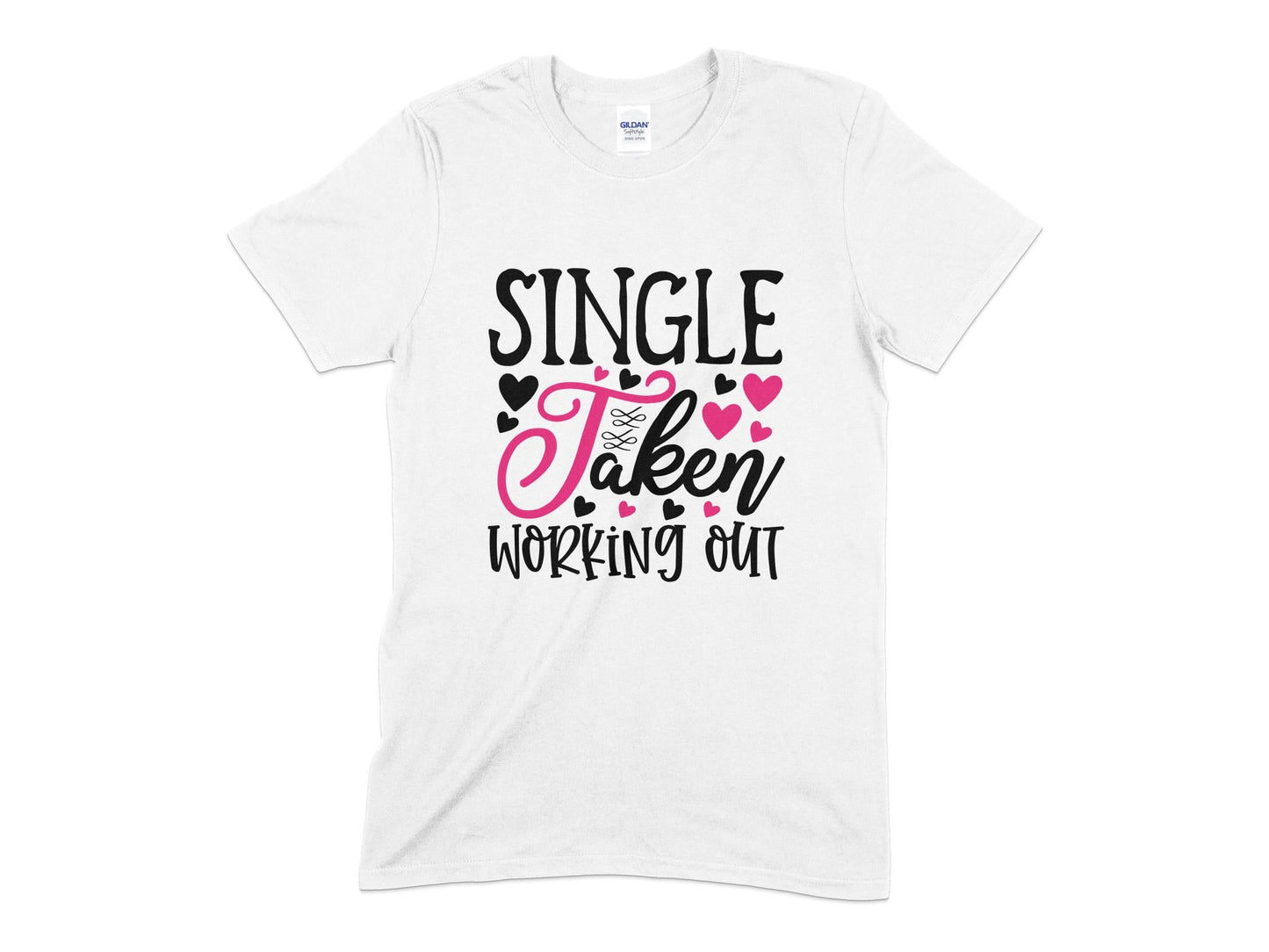 Single Taken Working Out womens t-shirt - Premium t-shirt from MyDesigns - Just $21! Shop now at Lees Krazy Teez