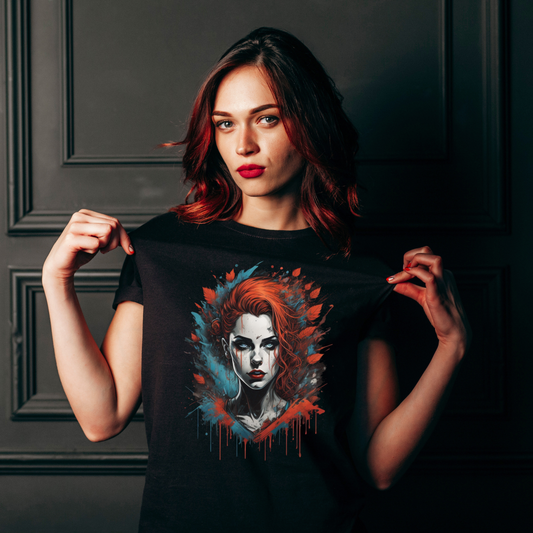 beautiful clown girl splash art t shirt - Premium t-shirt from Lees Krazy Teez - Just $24.95! Shop now at Lees Krazy Teez