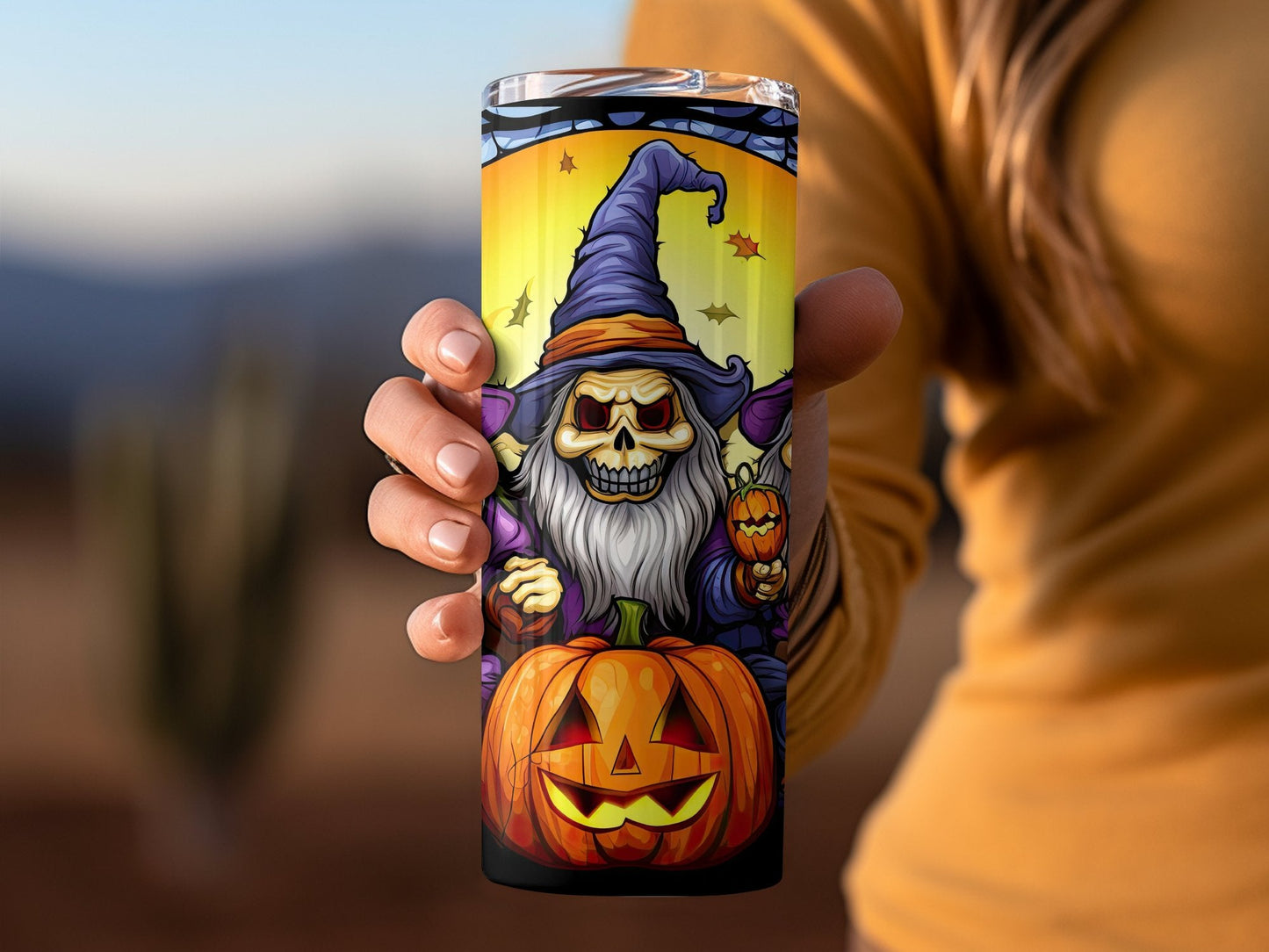 3d Halloween Gnomes 20oz skinny tumbler wrap - Premium tumbler from MyDesigns - Just $29.95! Shop now at Lees Krazy Teez