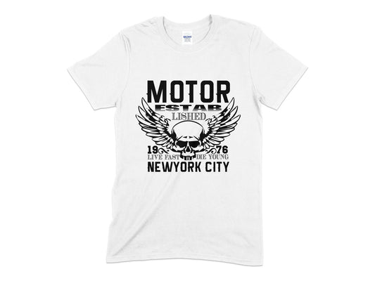 Motor established 1976 new york city Unisex t-shirt - Premium t-shirt from MyDesigns - Just $19.95! Shop now at Lees Krazy Teez