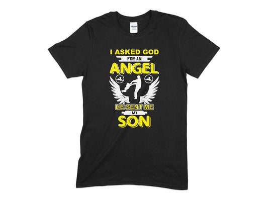 I asked God for an angle he sent me my son t-shirt - Premium t-shirt from MyDesigns - Just $19.95! Shop now at Lees Krazy Teez