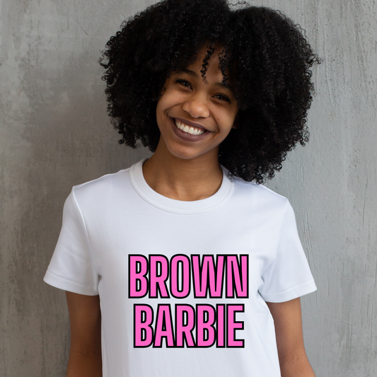 brown barbie shirt - Women's barbie shirt - Premium t-shirt from Lees Krazy Teez - Just $21.95! Shop now at Lees Krazy Teez
