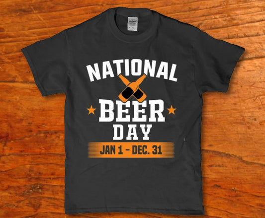 National beer day Jan 1 - Dec 31 Men's drinking t-shirt - Premium t-shirt from MyDesigns - Just $19.95! Shop now at Lees Krazy Teez
