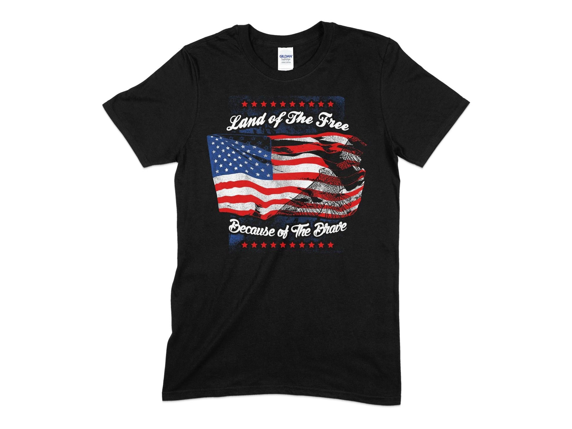 Veteran Land Of The Free because of the brave t-shirt - Premium t-shirt from MyDesigns - Just $21.95! Shop now at Lees Krazy Teez