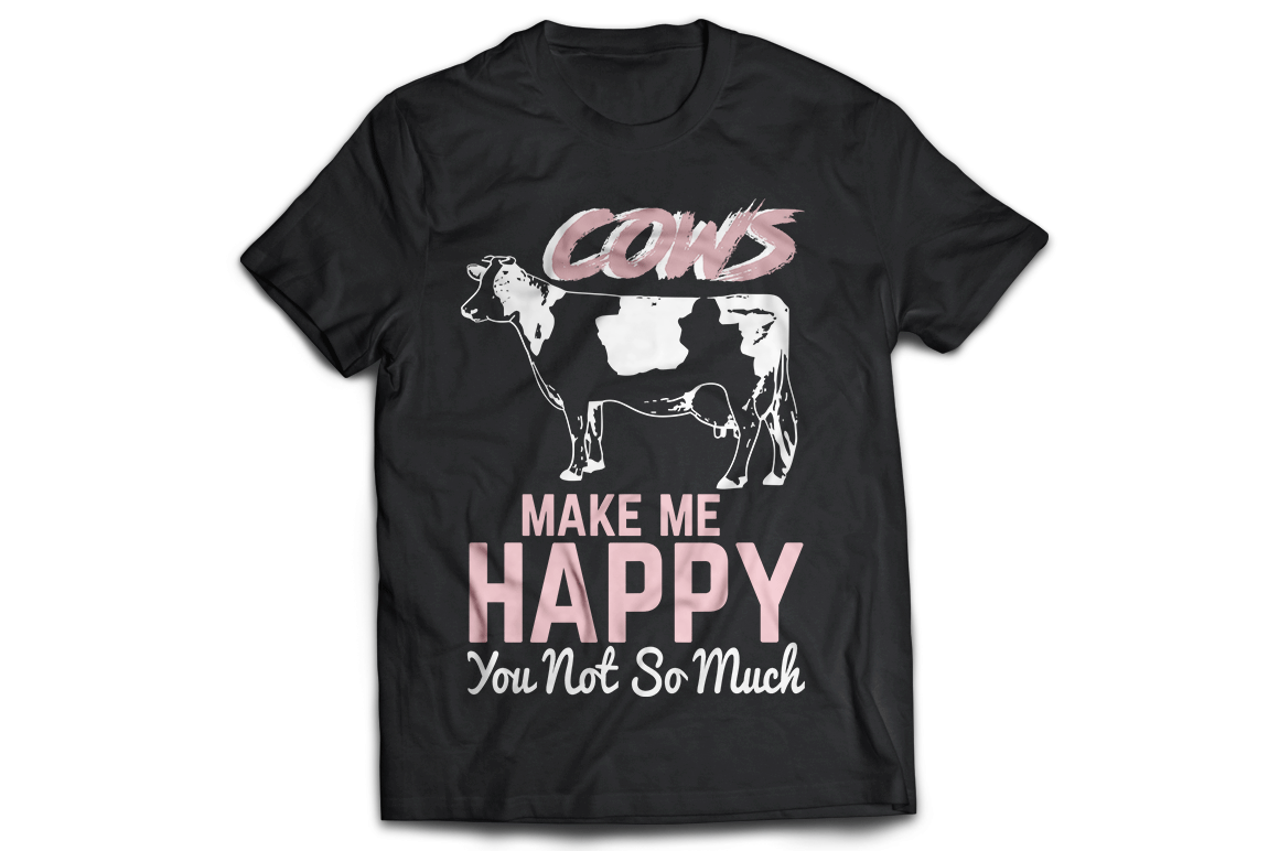 Cows make me happy you not so much funny t-shirt - Premium t-shirt from MyDesigns - Just $19.95! Shop now at Lees Krazy Teez