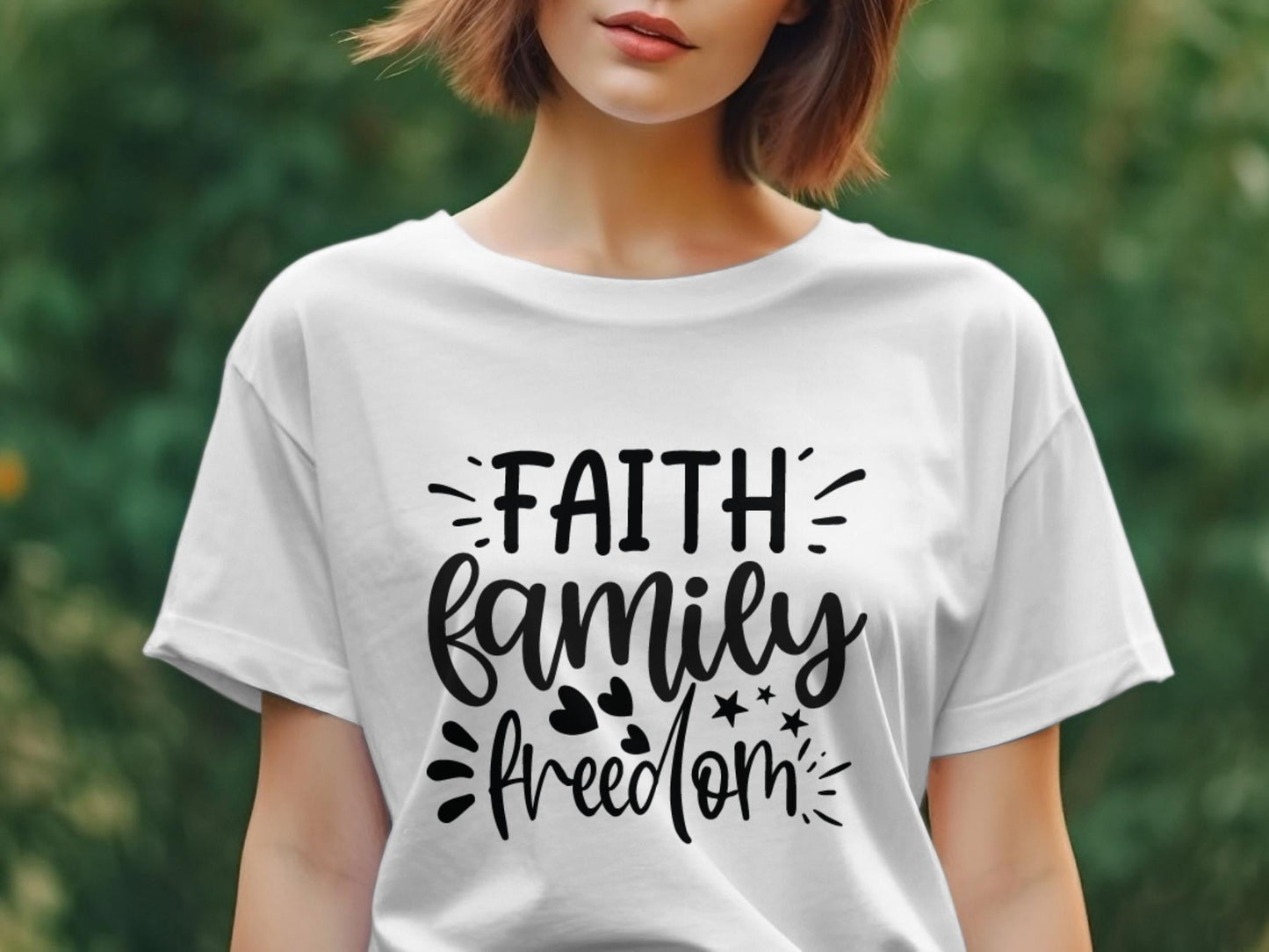 faith family freedom Women's tshirt - Premium t-shirt from MyDesigns - Just $19.95! Shop now at Lees Krazy Teez