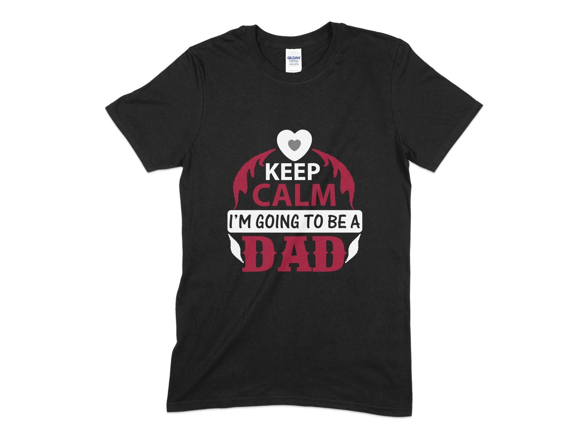Keep calm im gonna to be a dad heart Mens Women's t-shirt - Premium t-shirt from MyDesigns - Just $19.95! Shop now at Lees Krazy Teez