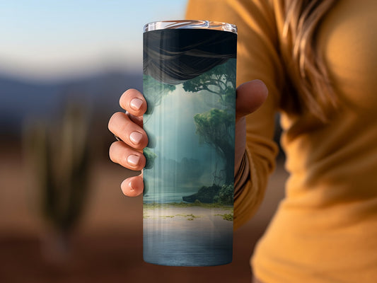 3d forest painting 3d 20oz skinny tumbler - Premium tumbler from MyDesigns - Just $29.95! Shop now at Lees Krazy Teez