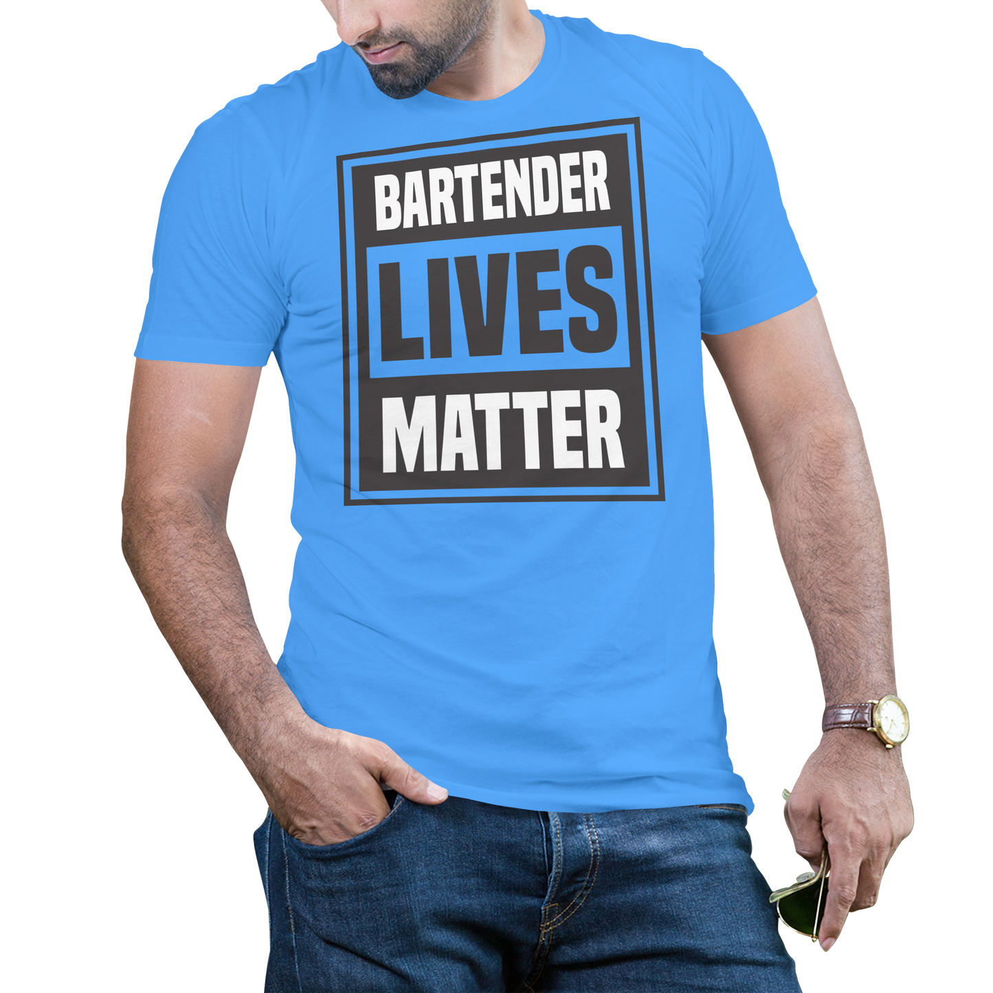 Bartender lives matter funny Men's drinking t-shirt - Premium t-shirt from Lees Krazy Teez - Just $16.95! Shop now at Lees Krazy Teez