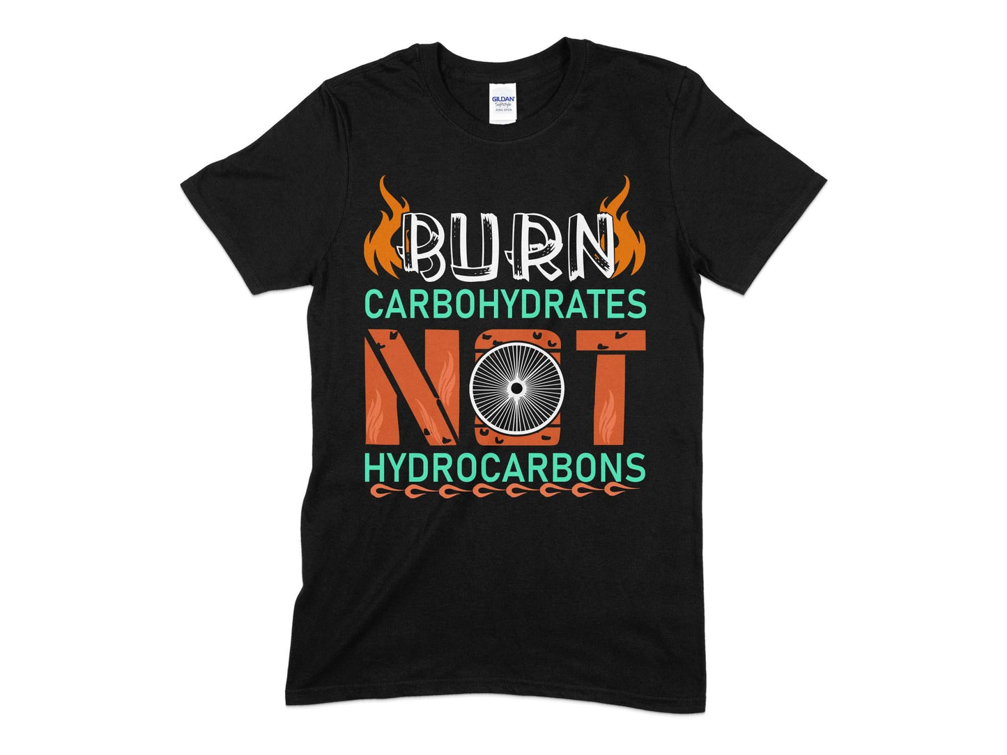 Burn carbohydrates not hydrocarbons hiking t-shirt - Premium t-shirt from MyDesigns - Just $19.95! Shop now at Lees Krazy Teez
