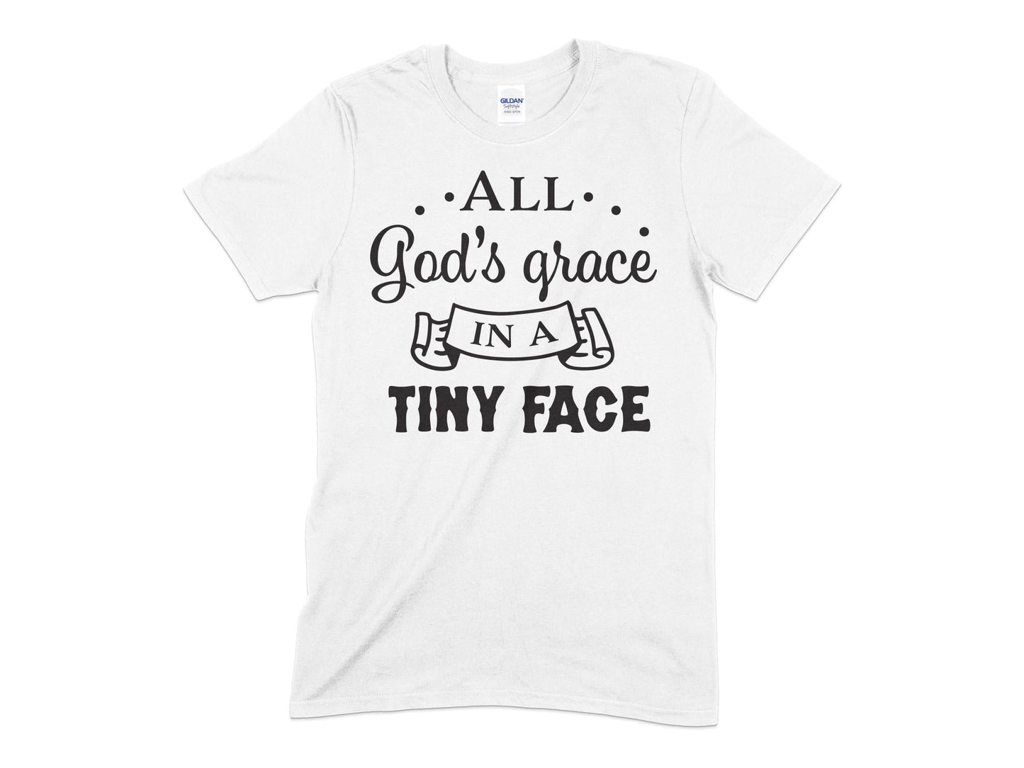 All Gods grace in a tiny face Christian t-shirt - Premium t-shirt from MyDesigns - Just $21.95! Shop now at Lees Krazy Teez