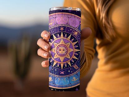 tarot card wheel skinny sublimation 20oz tumbler - Premium tumbler from MyDesigns - Just $29.95! Shop now at Lees Krazy Teez