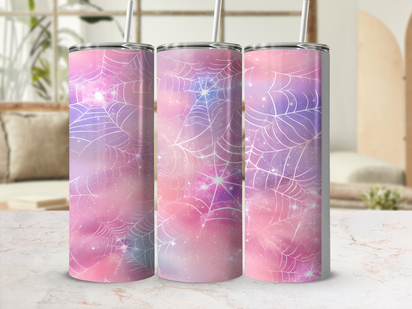 Cob web dream pastel world 20oz skinny tumbler - Premium tumbler from MyDesigns - Just $29! Shop now at Lees Krazy Teez