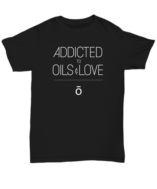 addicted to oils & love unisex cotton t-shirt - Premium t-shirt from MyDesigns - Just $16.95! Shop now at Lees Krazy Teez