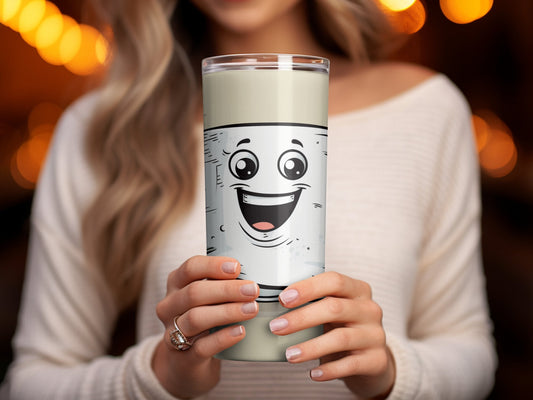 3d Smiling 20oz skinny awesome tumbler - Premium tumbler from MyDesigns - Just $29.95! Shop now at Lees Krazy Teez