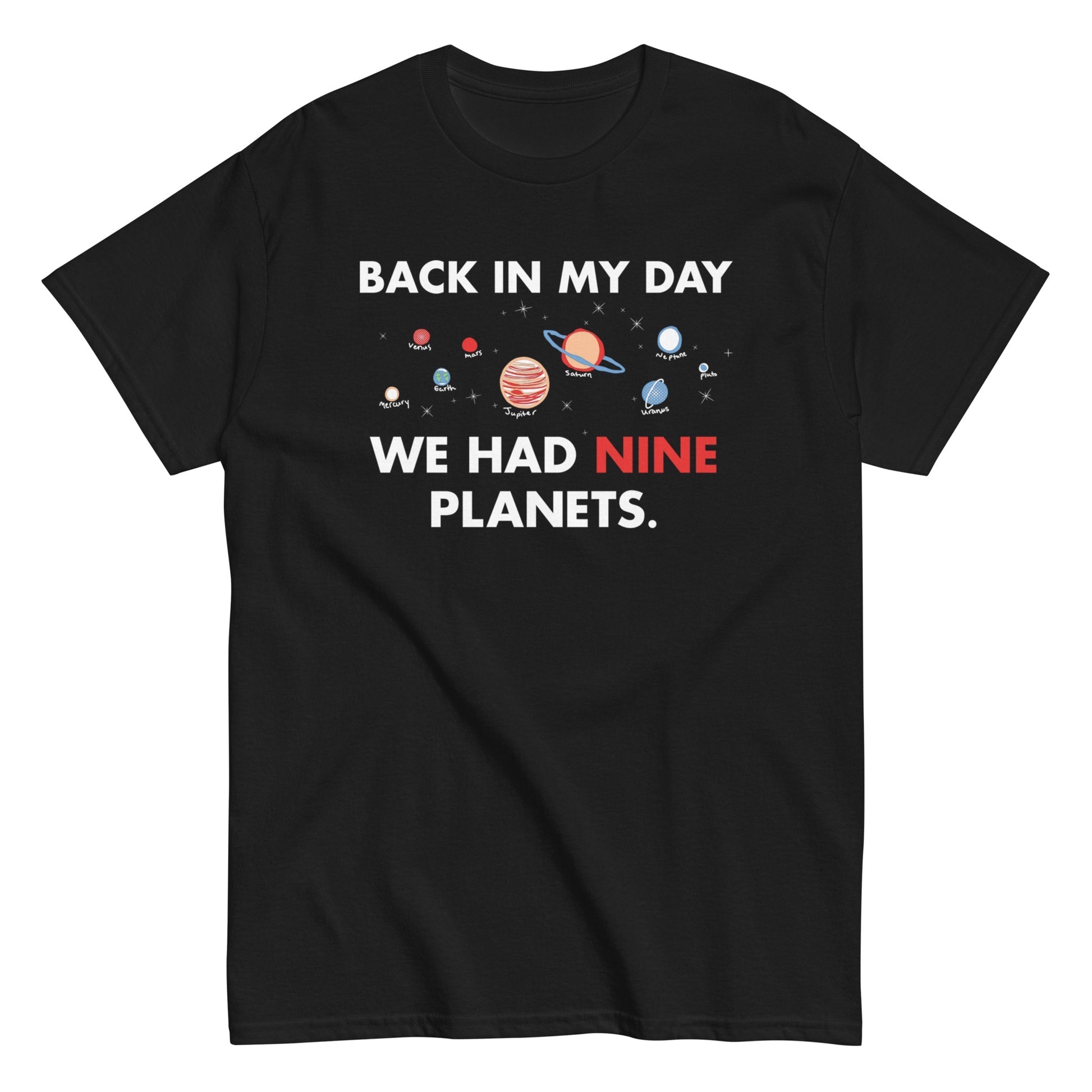 Back in my day we had nine planets t-shirt - Premium t-shirt from MyDesigns - Just $19.95! Shop now at Lees Krazy Teez