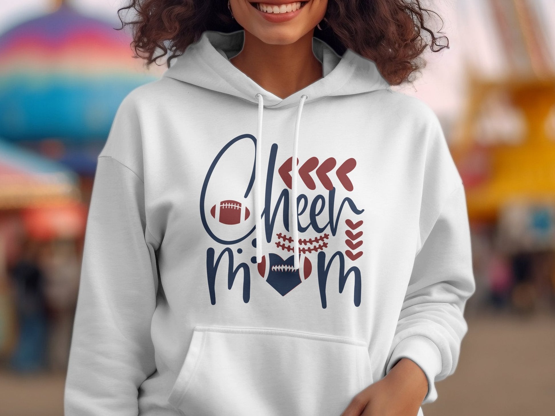 Cheer mom awesome mother Women's Hoodie - Premium Hoodie from MyDesigns - Just $39.95! Shop now at Lees Krazy Teez