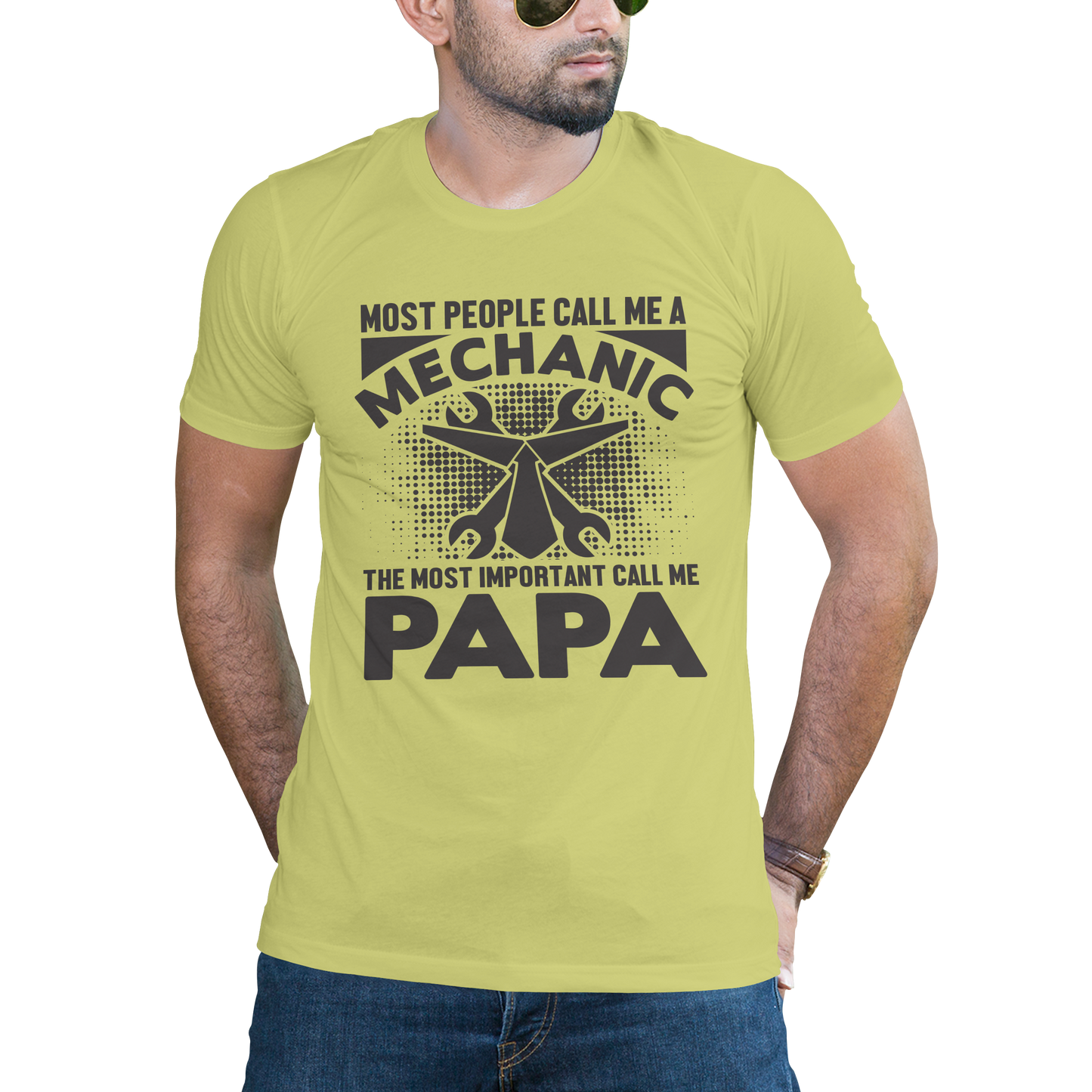 Most people call mechanic papa t-shirt - Premium t-shirt from MyDesigns - Just $16.95! Shop now at Lees Krazy Teez