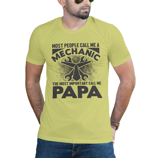 Most people call mechanic papa t-shirt - Premium t-shirt from MyDesigns - Just $16.95! Shop now at Lees Krazy Teez