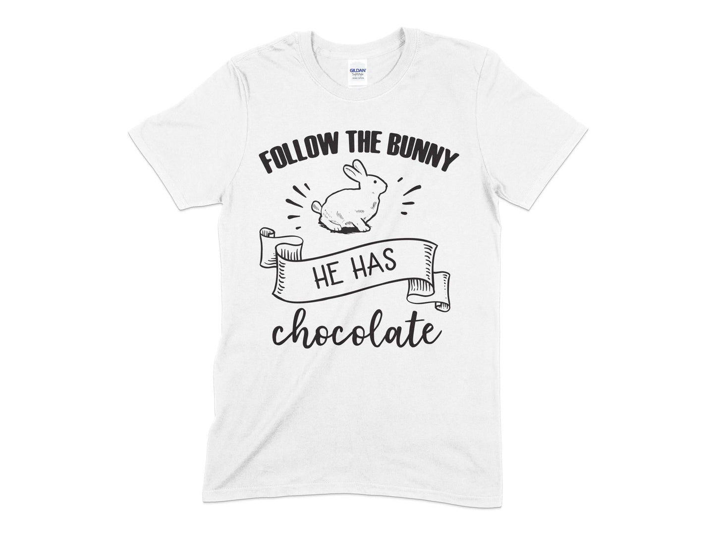 Follow the Bunny easter 2024 t-shirt - Premium t-shirt from MyDesigns - Just $19.95! Shop now at Lees Krazy Teez