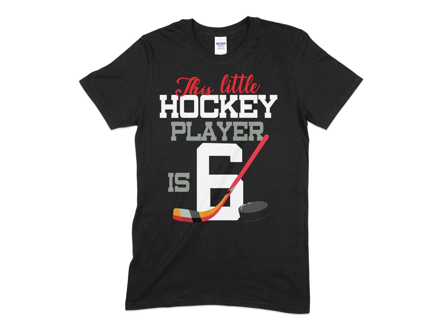 This little hockey player is 6 youth t shirt - Premium t-shirt from MyDesigns - Just $19.95! Shop now at Lees Krazy Teez