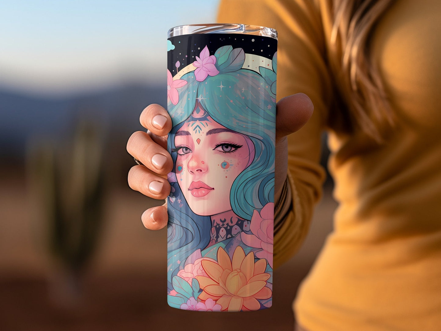 Fortune teller under the stars 20oz skinny tumbler - Premium tumbler from MyDesigns - Just $26.95! Shop now at Lees Krazy Teez