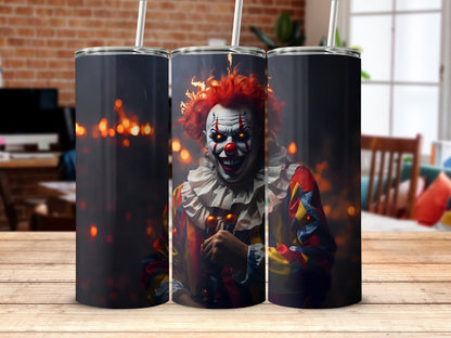 3d Penny wise the clown 20oz horror Halloween tumbler - Premium tumbler from MyDesigns - Just $29.95! Shop now at Lees Krazy Teez