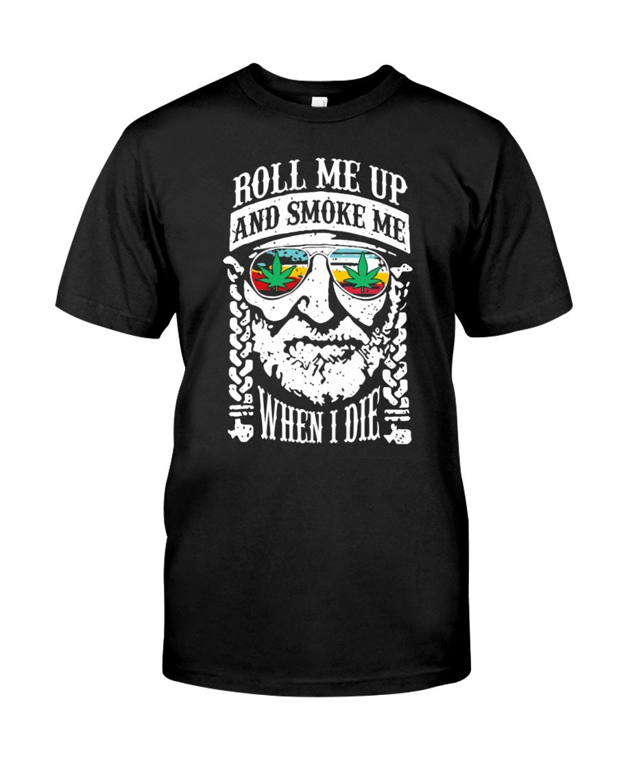 Roll me up and smoke me when i die 420 t-shirt - Premium t-shirt from MyDesigns - Just $16.95! Shop now at Lees Krazy Teez